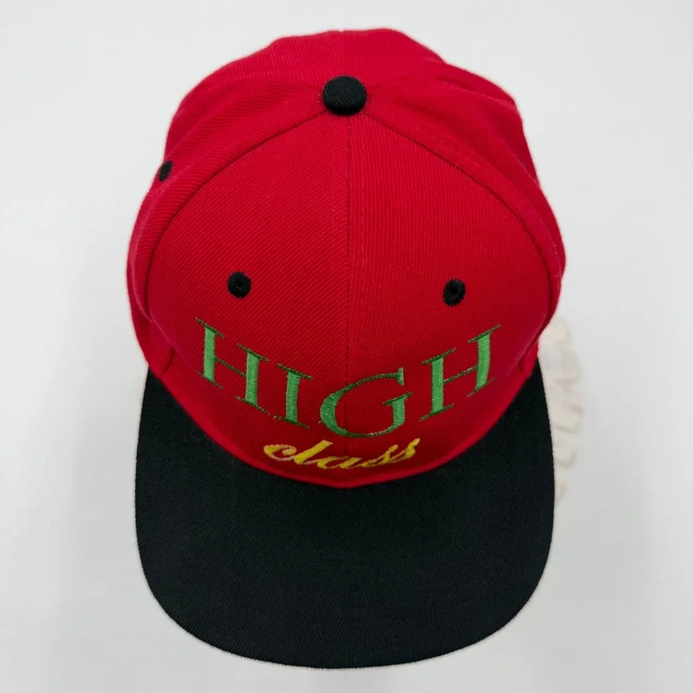 Wet Bandits High Class Snapback Hat Red Black Flat Bill Streetwear Cap Mens OS